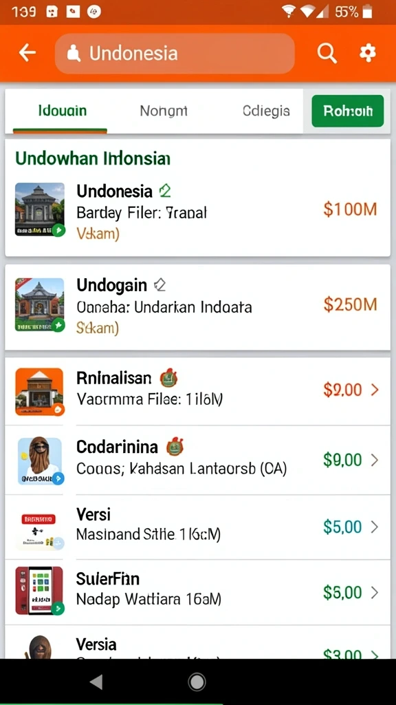 Tampilan awal yang menarik dan user-friendly.