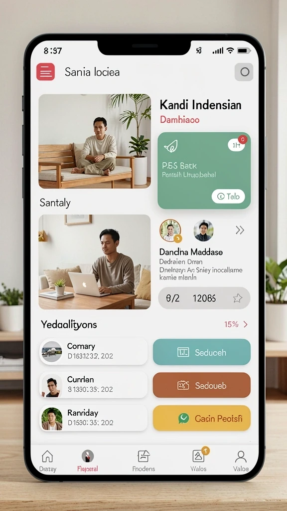 Tampilan menu utama yang intuitif dan menarik.