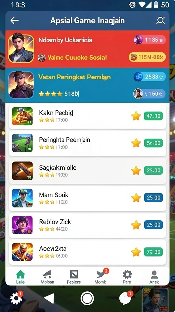 Screenshot dari salah satu permainan yang seru.