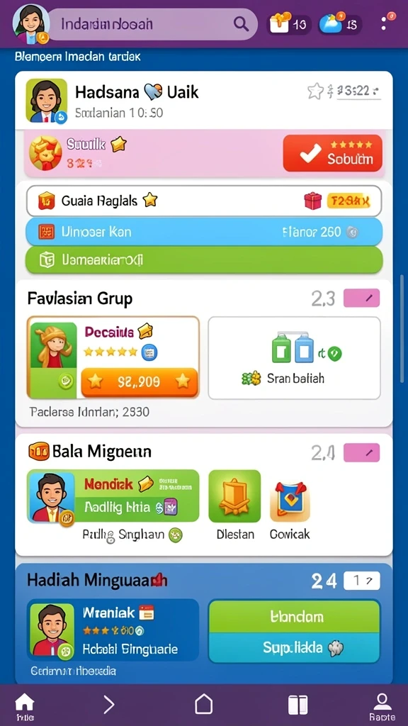 Beragam pilihan permainan yang tersedia untuk semua usia.