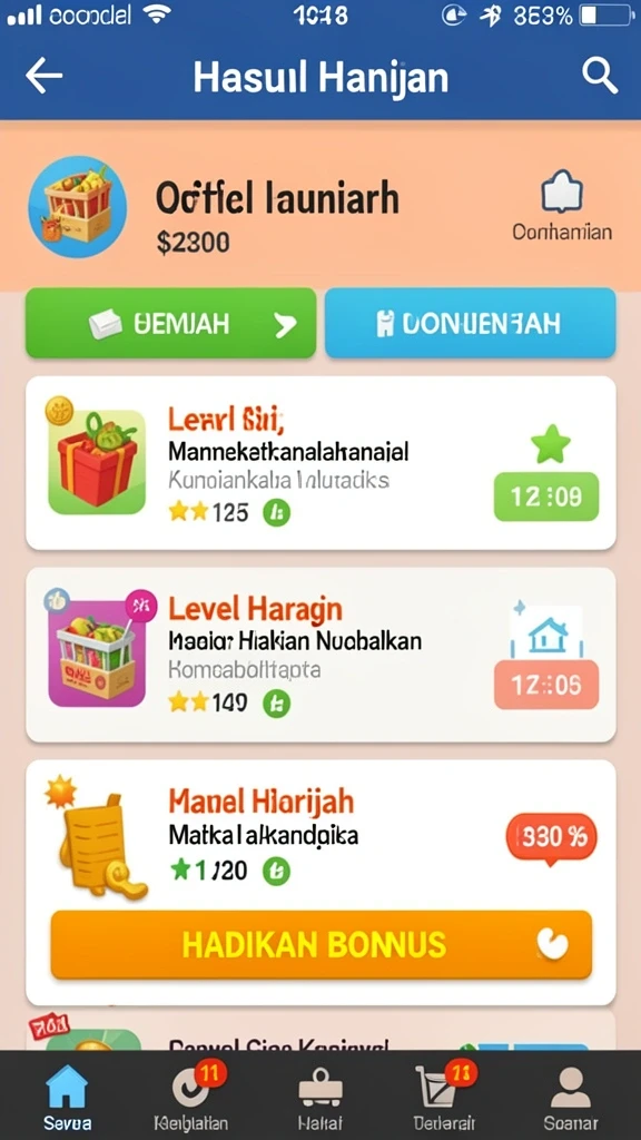 Tampilan awal yang menarik dan user-friendly.