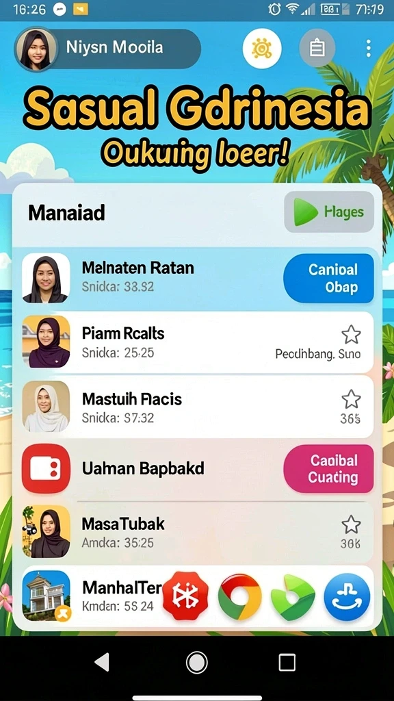 Screenshot menunjukkan hadiah menarik yang dapat dimenangkan.